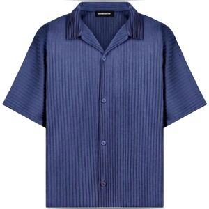 NWOT Pleated Shirt - Steel Blue